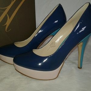 Enzo Angiolini color block heels.  7.5m